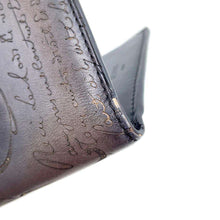 将图像加载到图库查看器中，Berluti Calligraphy Bifold Wallet Gray Leather
