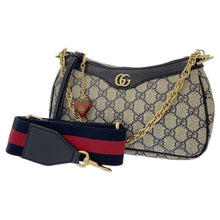 Load image into Gallery viewer, GUCCI Offdia GG Supreme 2WAY Shoulder Bag Beige/Navy 735132 PVC Leather
