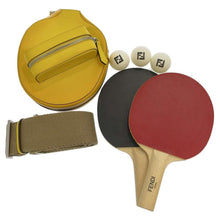 Load image into Gallery viewer, FENDI racket case table tennis set Yellow 7AS070 Leather
