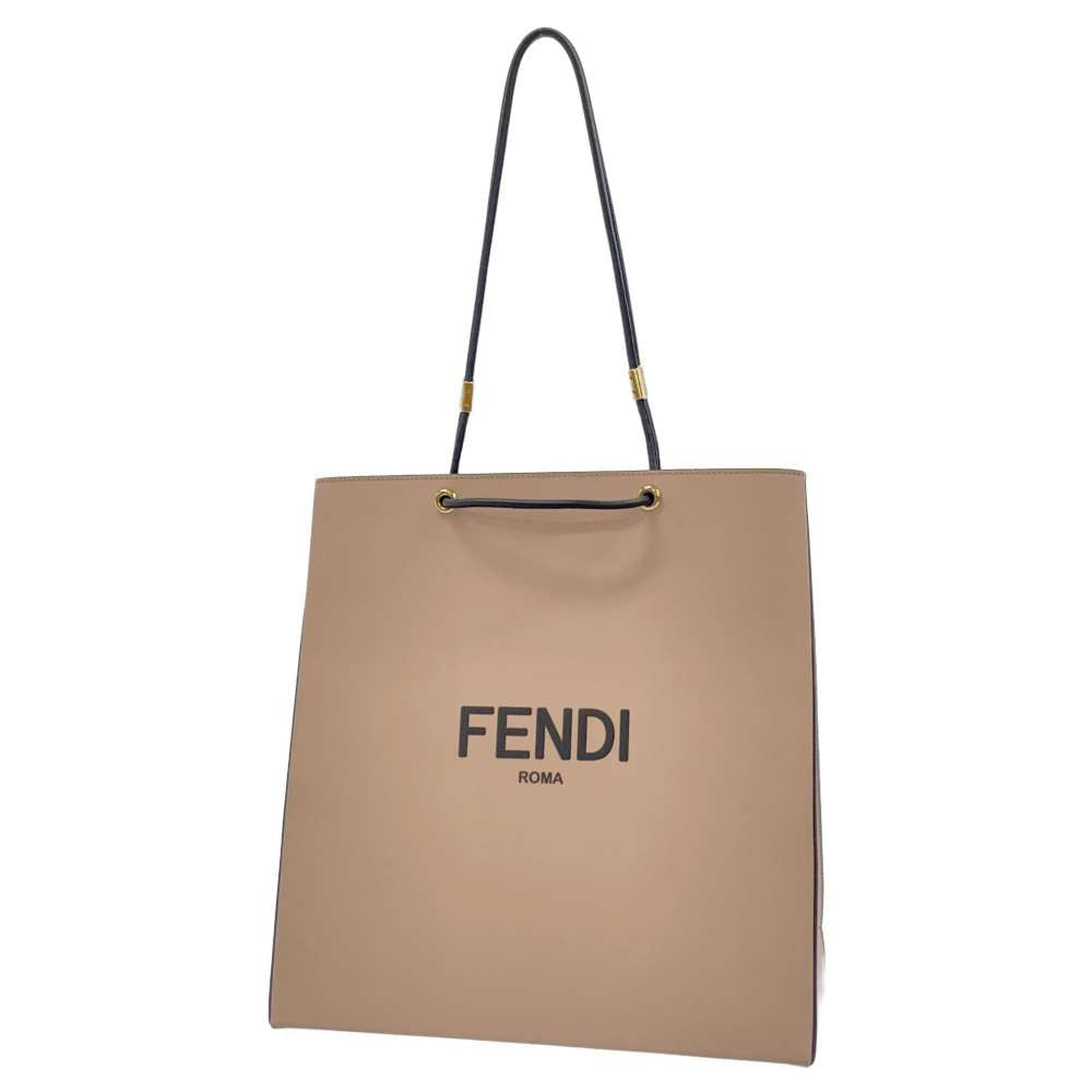 FENDI Shopping Tote Bag Size Medium Pink 8BH383 Leather