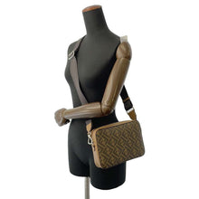 Load image into Gallery viewer, FENDI camera shoulder bag Brown 7M0286 Leather PVC Coated Canvas
