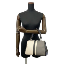 Load image into Gallery viewer, PRADA Handbag White/Gray/Black 1BA036 Calf Leather

