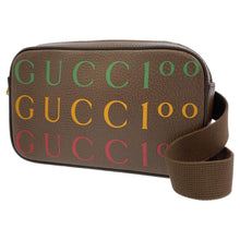Load image into Gallery viewer, GUCCI Belt bag 100th anniversary Brown/Multicolor 602695 Leather Canvas
