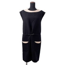 将图像加载到图库查看器中，CHANEL Sleeveless dress Size 34 White/Black P44316 Wool 99% Polyurethane1%
