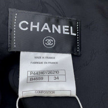 将图像加载到图库查看器中，CHANEL Sleeveless dress Size 34 White/Black P44316 Wool 99% Polyurethane1%
