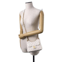 Load image into Gallery viewer, CHANEL Hobo ChainShoulder Bag White AS3710 Shiny Calf Leather Size Small
