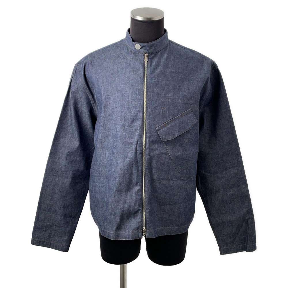 HERMES DenimJacket Size 39 Navy Cotton100%